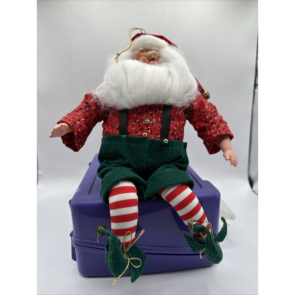 Vintage Cafi Shelf Sitter Santa‎ Claus Elf Christmas Decoration 12" Inch